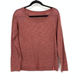 edc By Esprit Long Sleeve Pullover Sweater Womens Size Medium Red Striated